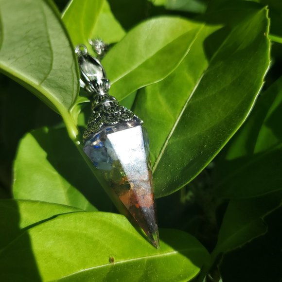 Crystal Hexagonal Pointed Pendant Pendulum - Picture 4 of 4